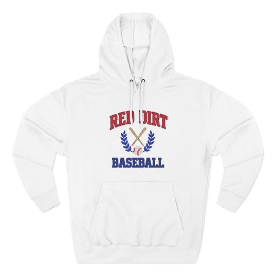 Red Dirt Baseball Crest Hooded Long Sleeve Tee