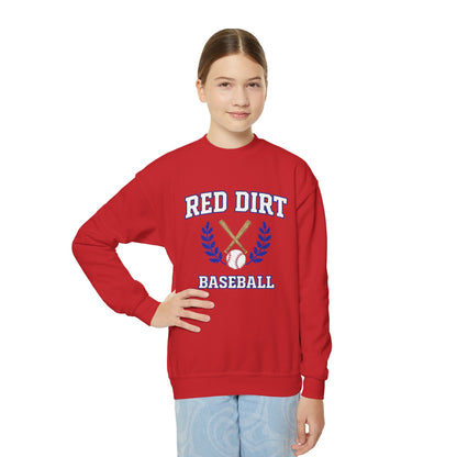 Youth Red Dirt Baseball Crest Crewneck Sweatshirt