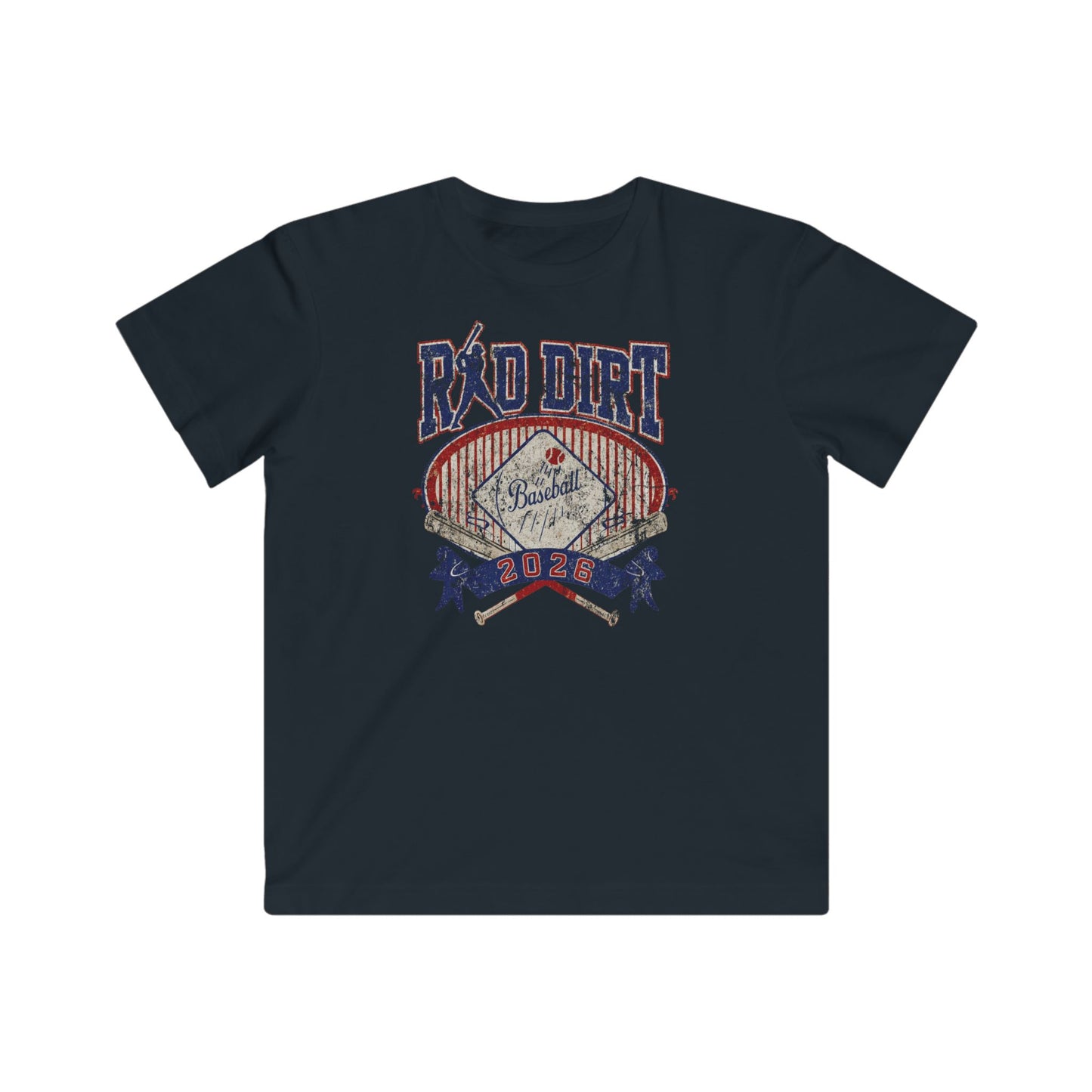 Youth Red Dirt Vintage Baseball Tee