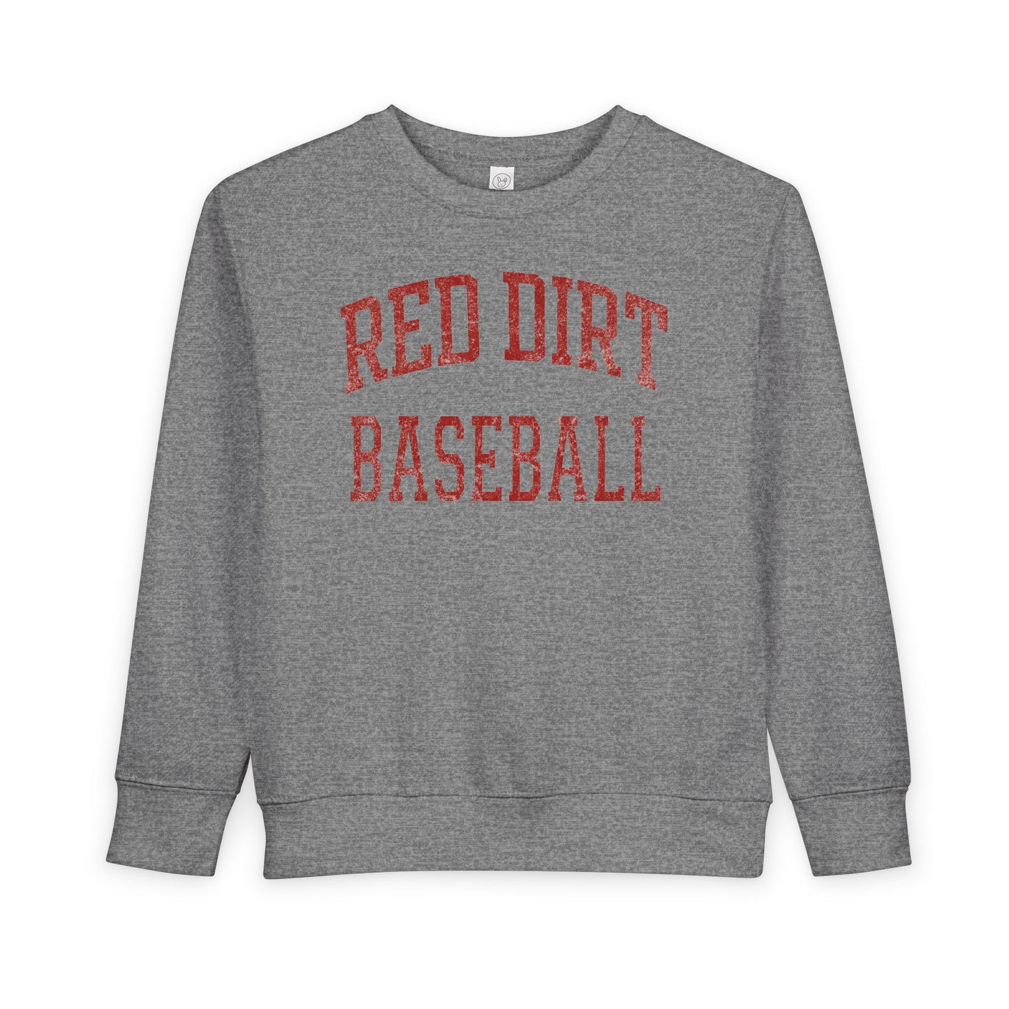 Toddler Worn Red Dirt Baseball Crewneck Sweatshirt
