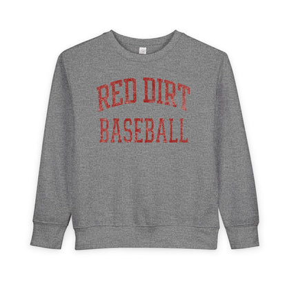 Toddler Worn Red Dirt Baseball Crewneck Sweatshirt