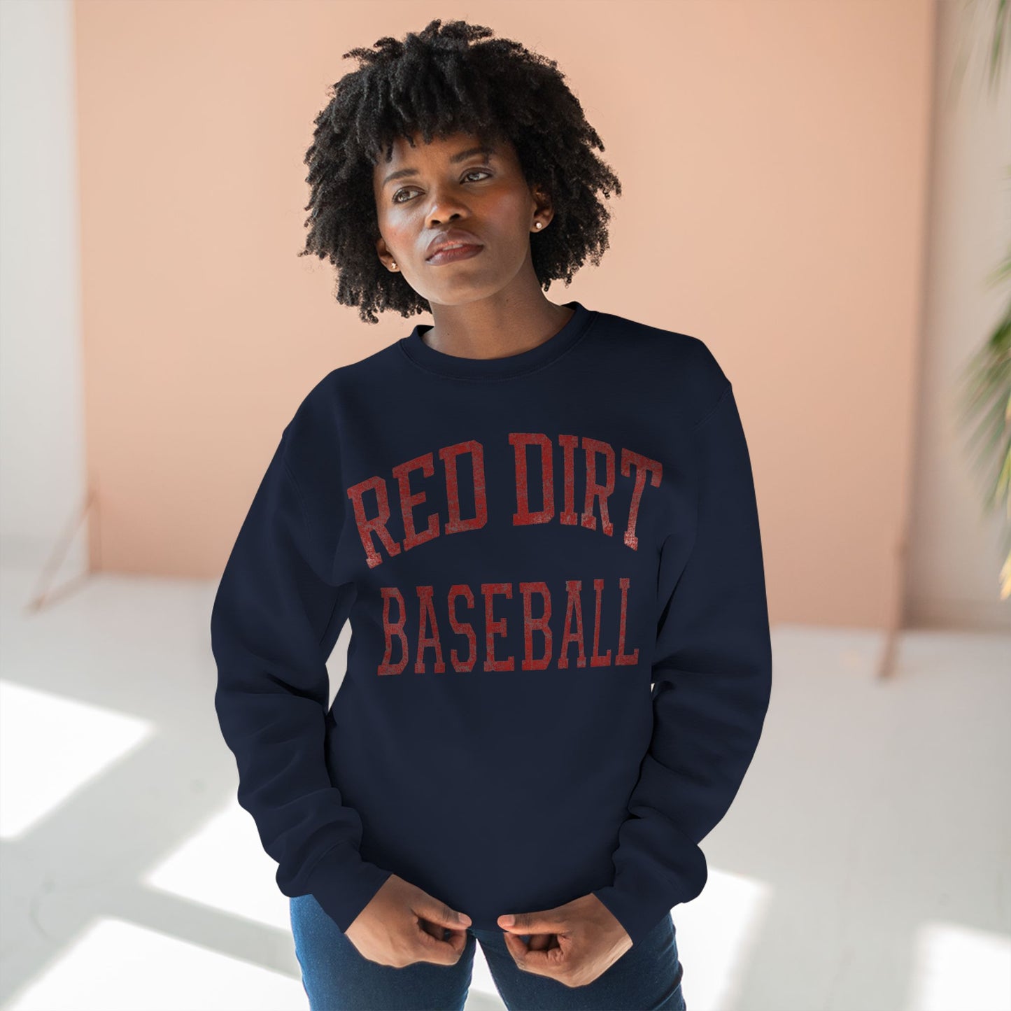 Worn Red Dirt Baseball Crewneck Sweatshirt