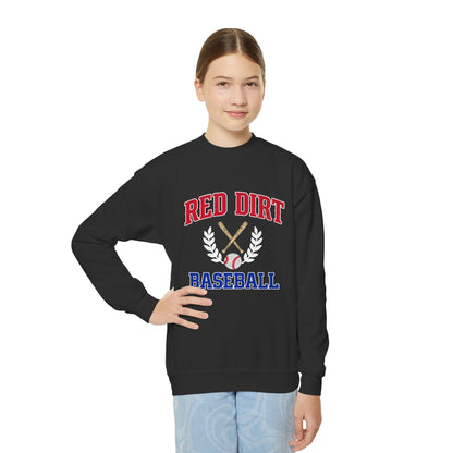 Youth Red Dirt Baseball Crest Crewneck Sweatshirt