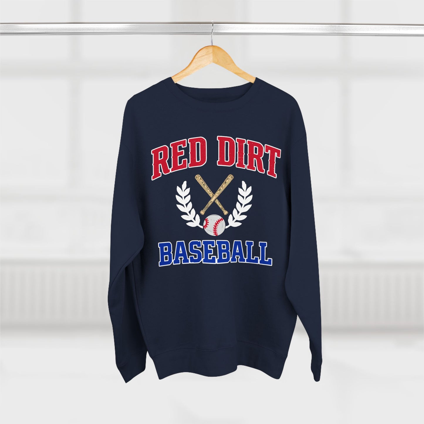 Red Dirt Baseball Crest Crewneck Sweatshirt