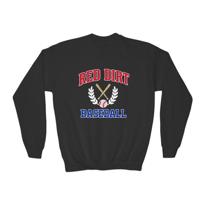 Youth Red Dirt Baseball Crest Crewneck Sweatshirt