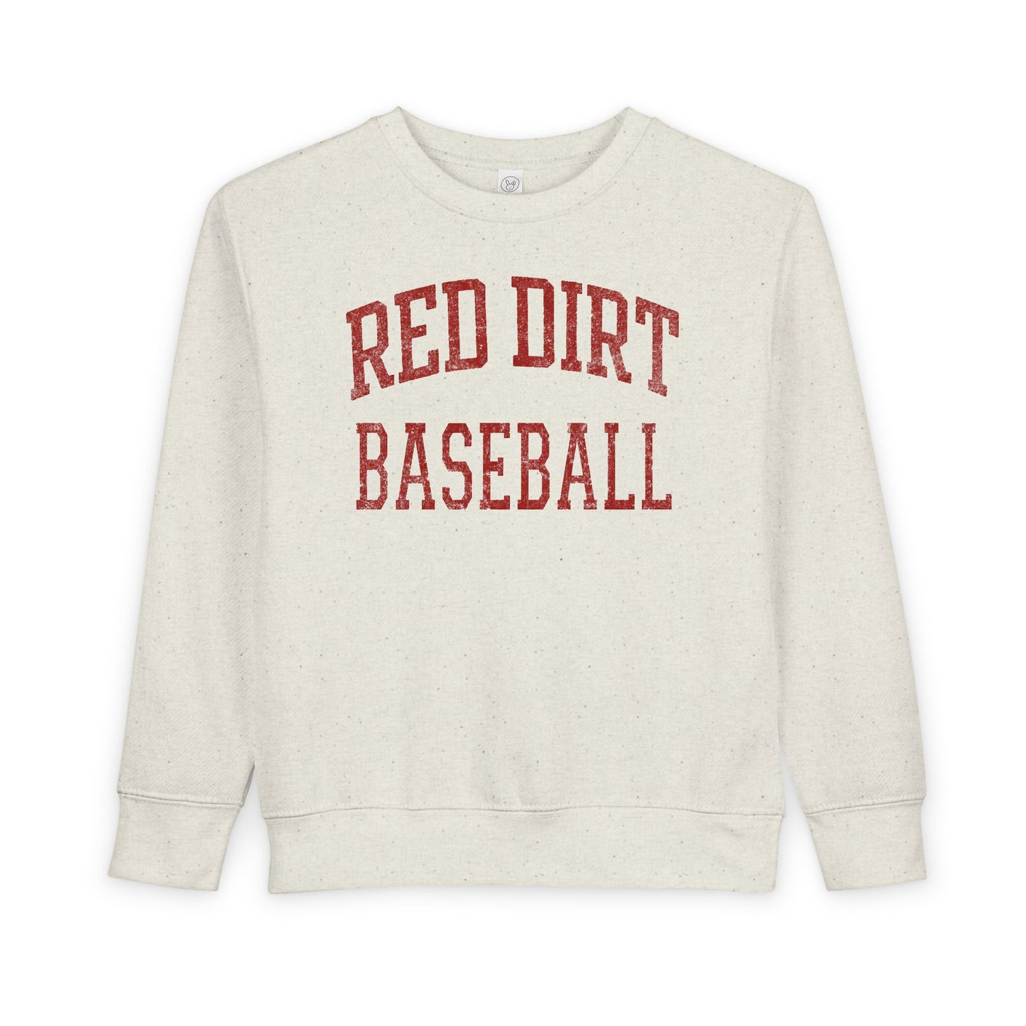 Toddler Worn Red Dirt Baseball Crewneck Sweatshirt