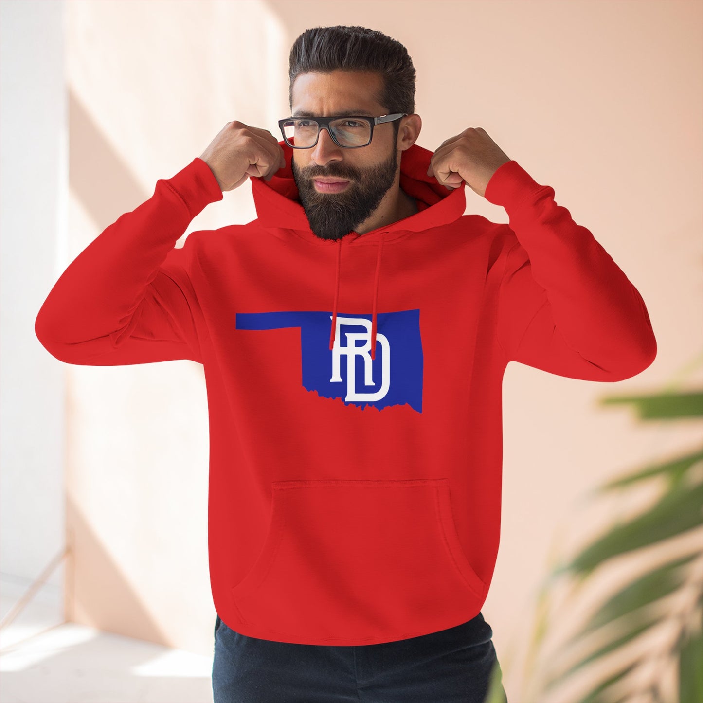Red Dirt State Logo Baseball Hoodie