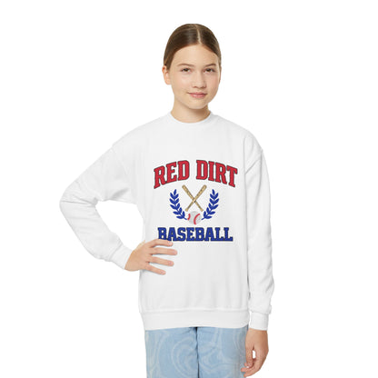Youth Red Dirt Baseball Crest Crewneck Sweatshirt