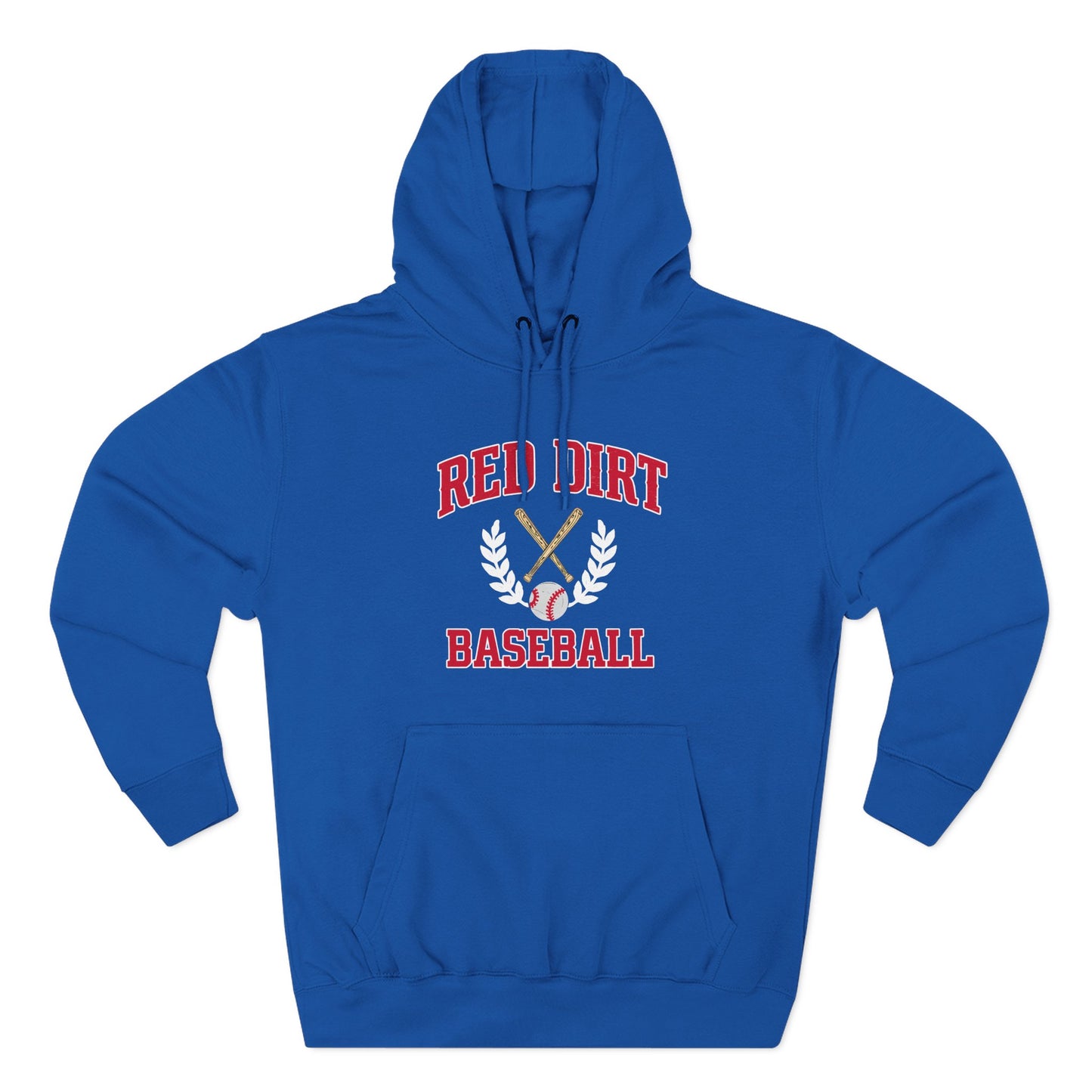Red Dirt Baseball Crest Hooded Long Sleeve Tee