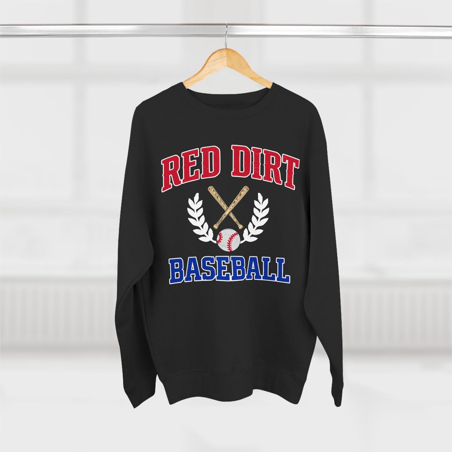 Red Dirt Baseball Crest Crewneck Sweatshirt