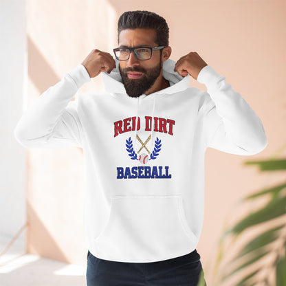 Red Dirt Baseball Crest Hooded Long Sleeve Tee