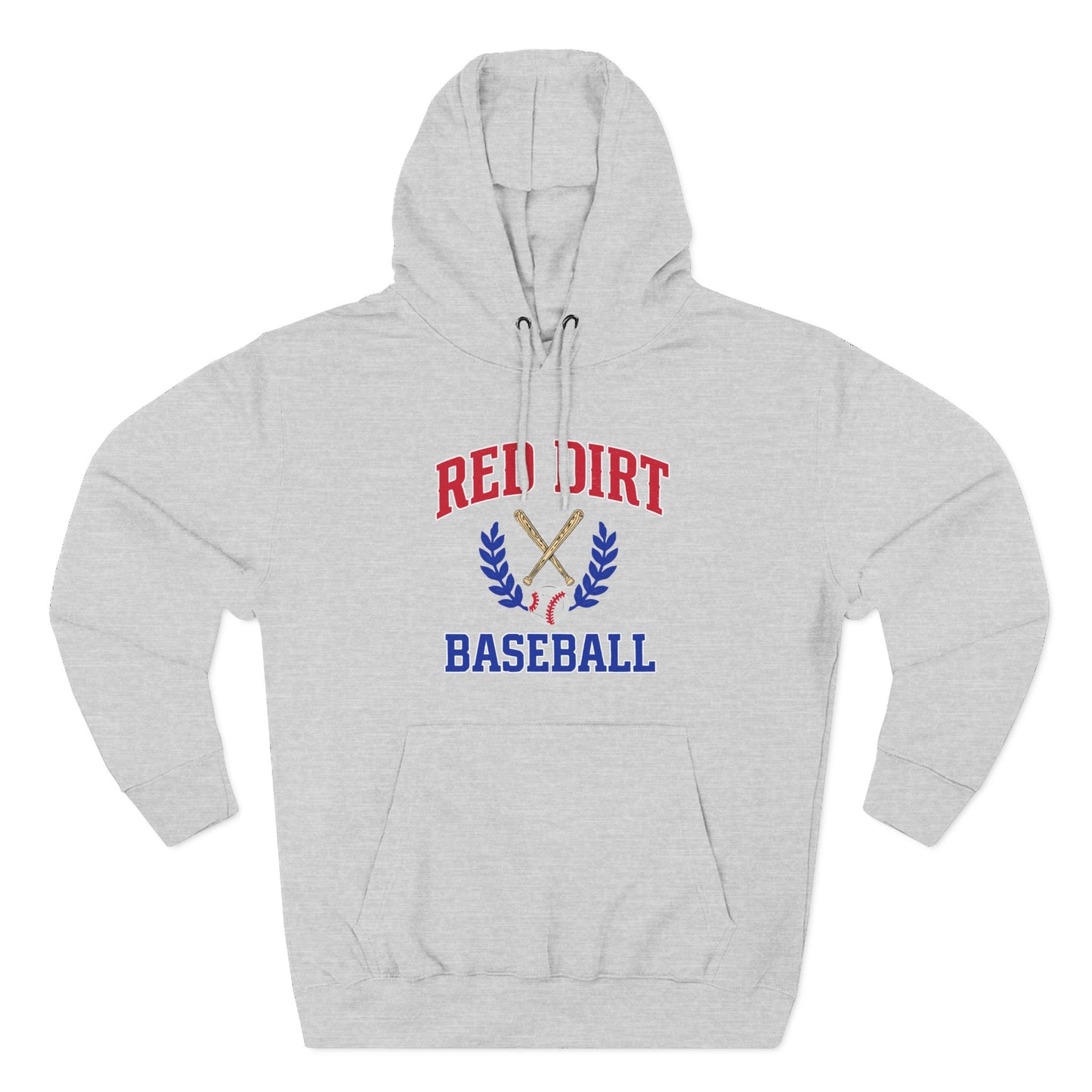 Red Dirt Baseball Crest Hooded Long Sleeve Tee