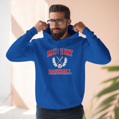 Red Dirt Baseball Crest Hooded Long Sleeve Tee