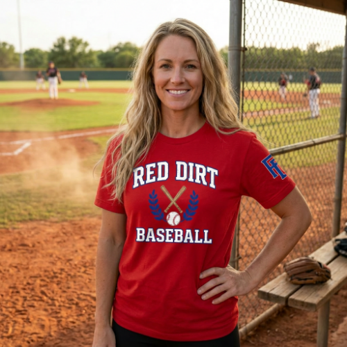 Red Dirt Baseball Crest Tee