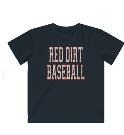 Youth Red Dirt Distressed Collegiate Baseball Tee