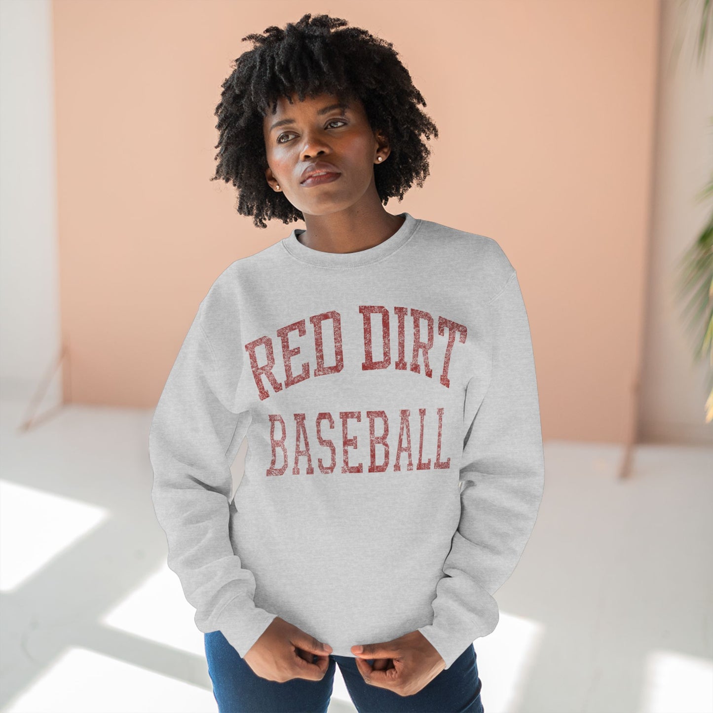 Worn Red Dirt Baseball Crewneck Sweatshirt