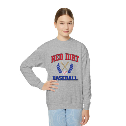 Youth Red Dirt Baseball Crest Crewneck Sweatshirt