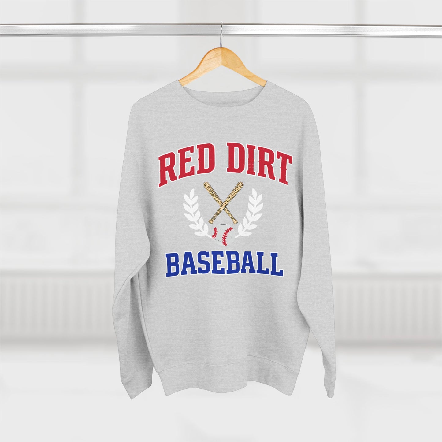 Red Dirt Baseball Crest Crewneck Sweatshirt