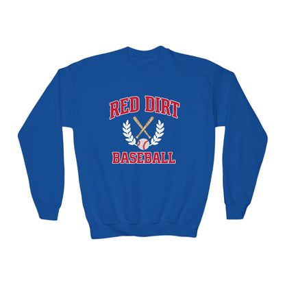 Youth Red Dirt Baseball Crest Crewneck Sweatshirt