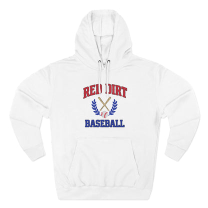 Red Dirt Baseball Crest Hooded Long Sleeve Tee