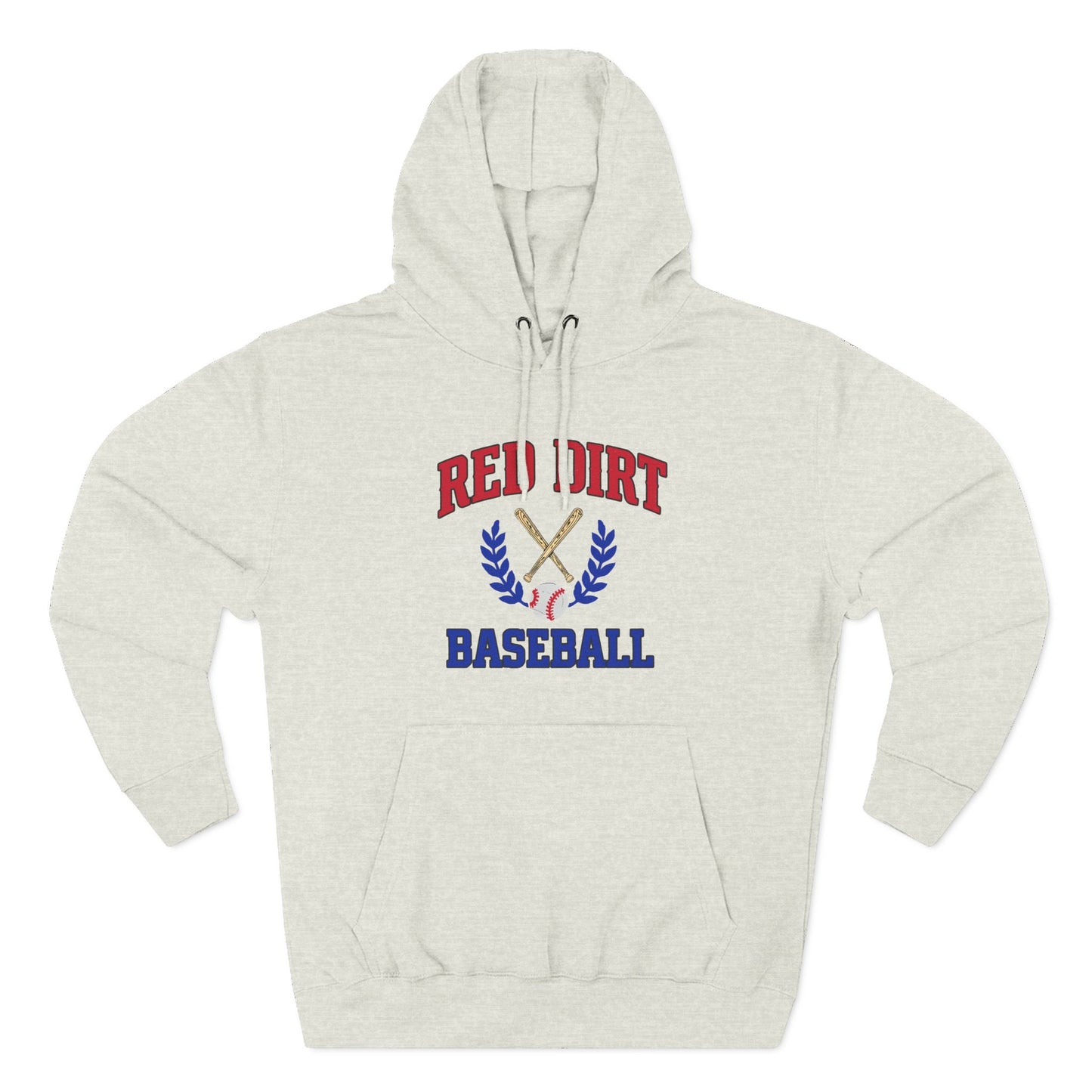 Red Dirt Baseball Crest Hooded Long Sleeve Tee