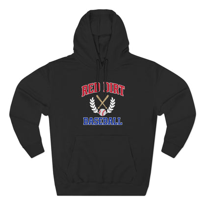 Red Dirt Baseball Crest Hooded Long Sleeve Tee