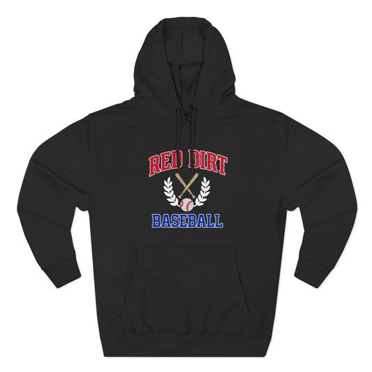 Red Dirt Baseball Crest Hooded Long Sleeve Tee