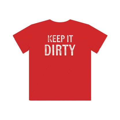 Youth Red Dirt Keep It Dirty Baseball Tee