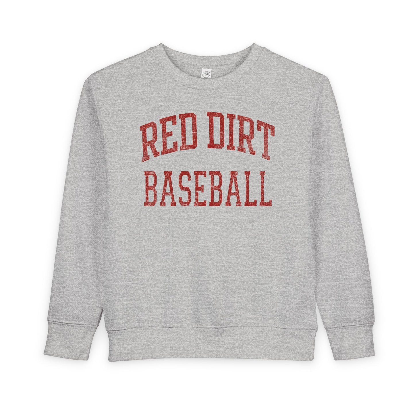 Toddler Worn Red Dirt Baseball Crewneck Sweatshirt