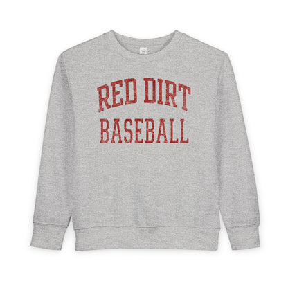 Toddler Worn Red Dirt Baseball Crewneck Sweatshirt