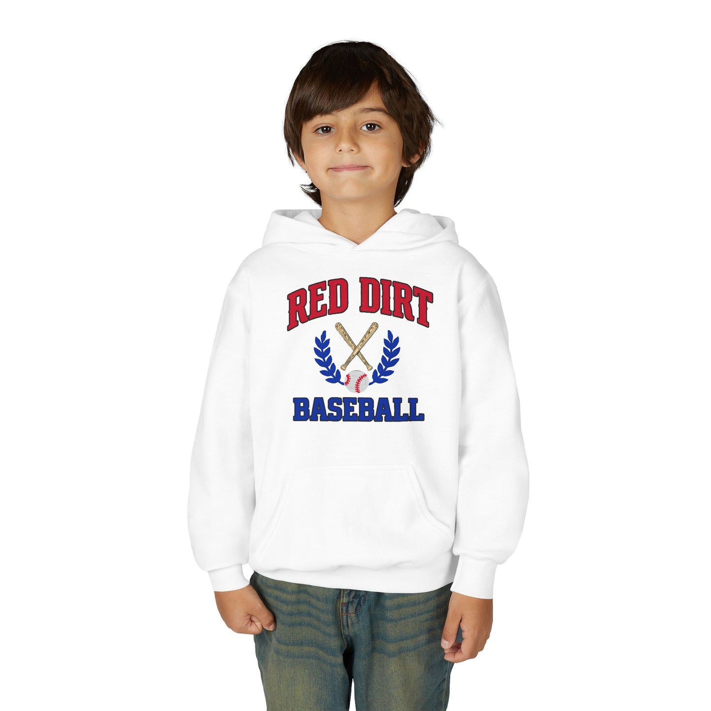 Youth Red Dirt Baseball Crest Hoodie