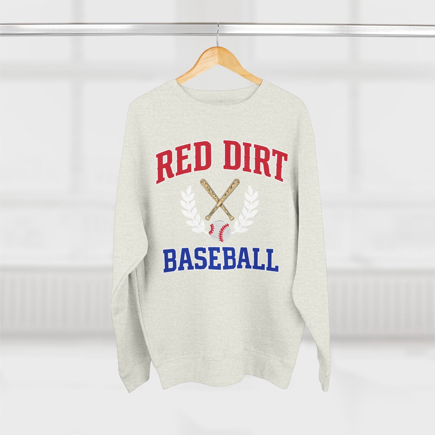 Red Dirt Baseball Crest Crewneck Sweatshirt