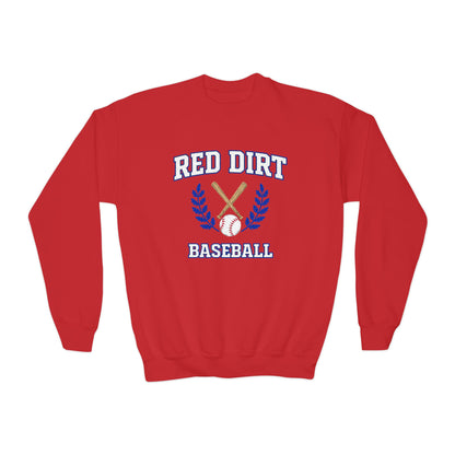 Youth Red Dirt Baseball Crest Crewneck Sweatshirt