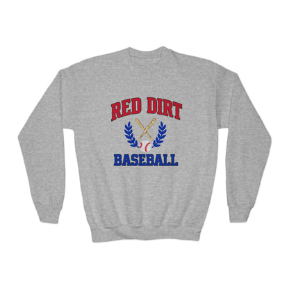 Youth Red Dirt Baseball Crest Crewneck Sweatshirt