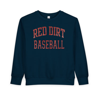 Toddler Worn Red Dirt Baseball Crewneck Sweatshirt