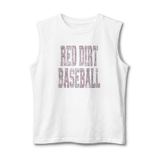 Red Dirt Baseball Muscle Tank — Vintage Athletic Sleeveless Tee